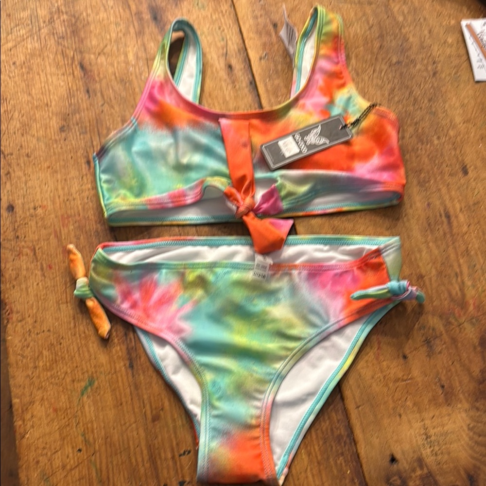 Vibrant Tie-Dye Kids Bikini Set